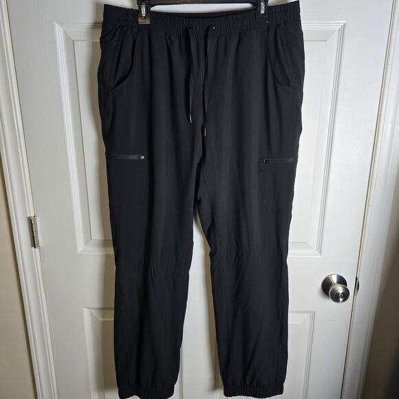 Eddie Bauer Flexion Polar Fleece‎ Lined Pants-Black-Womens 14 - Picture 1 of 9